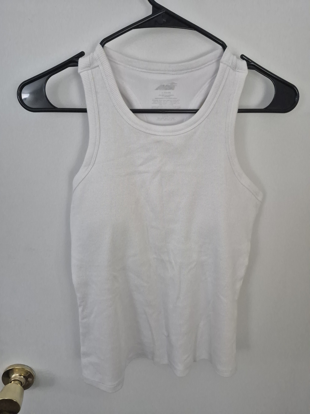 Avia White Ribbed Tank Top
